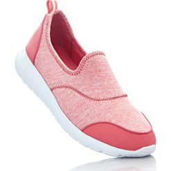 Buty sportowe damskie: Buty sportowe wsuwane bonprix biało-koralowy