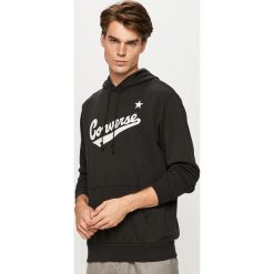 Converse - Bluza. Czarne bluzy męskie Converse, s, z nadrukiem, z bawełny, z kapturem, bez rękawów, z kapturem. W wyprzedaży za 179,90 zł.
