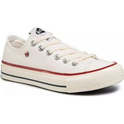 TRAMPKI LEE COOPER LCWL. Czerwone trampki i tenisówki damskie Lee Cooper, bez wzorów, z gumy, bez zapięcia. Za 99,99 zł.