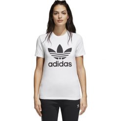 KOSZULKA ADIDAS TREFOIL (42). Żółte t-shirty damskie Adidas, bez wzorów, z bawełny, bez kołnierzyka, bez rękawów, bez kaptura. W wyprzedaży za 109,99 zł.