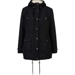 Parka na podszewce bonprix czarny. Czarne kurtki damskie bonprix, bez wzorów, z poliesteru, bez kaptura. Za 239,99 zł.