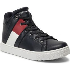 Sneakersy TOMMY HILFIGER - High Top Lace-up Sneaker T3B4-30510-0739 D Blue 800. Niebieskie trampki chłopięce TOMMY HILFIGER, bez wzorów, ze skóry ekologicznej, na sznurówki. Za 349,00 zł.