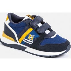 Mayoral - Buty dziecięce. Niebieskie trampki chłopięce Mayoral, bez wzorów, ze skóry, sportowe, z okrągłym noskiem, bez zapięcia. Za 193,90 zł.