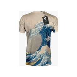 Hokusai Wave men's t-shirt. Szare t-shirty męskie marki Mars from venus, s, bez wzorów, bez kołnierzyka. Za 101,40 zł.