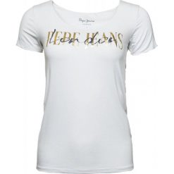 Pepe Jeans T-shirt damski Mona XS biały. Białe koszulki damskie Pepe Jeans, xs, bez wzorów, z jeansu, bez kołnierzyka. Za 169,00 zł.