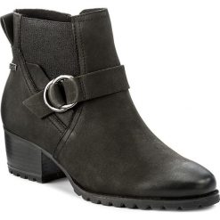 Botki TAMARIS - 1-25030-29 Bottle 789. Czarne buty zimowe damskie Tamaris, z materiału, na obcasie. W wyprzedaży za 279,00 zł.