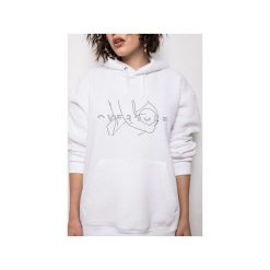 Overdose white hoodie. Białe bluzy damskie Rest_factory, s, bez wzorów, z bawełny, bez rękawów, z kapturem. Za 151,20 zł.
