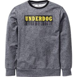 Bluza "college" bonprix antracytowy melanż. Szare bluzy męskie z nadrukiem marki bonprix. Za 32,99 zł.