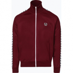 Fred Perry - Męska bluza rozpinana Sportswear, szary. Szare bluzy męskie rozpinane Fred Perry, l, w paski. Za 469,95 zł.