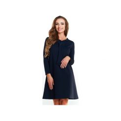 Sukienka mini N020 granat. Niebieskie sukienki damskie Awama, xl, bez wzorów, z poliesteru, bez kołnierzyka, bez rękawów, mini, trapezowe. Za 119,00 zł.