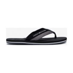 Tommy Hilfiger Japonki Czarny Szary. Szare klapki męskie TOMMY HILFIGER, w paski, ze skóry. Za 188,95 zł.
