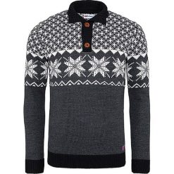 Golfy męskie: Sweter „Himal” w kolorze czarno-białym