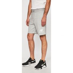 New Balance - Szorty. Szare spodenki i szorty męskie New Balance, s, z nadrukiem, z elastanu, casualowe. Za 179,90 zł.