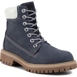 Trapery TOM TAILOR - 7999601 Navy. Niebieskie trapery damskie Tom Tailor, ze skóry, bez obcasa, bez zapięcia. W wyprzedaży za 239,00 zł.