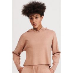 Dzianinowa bluza - Beżowy. Brązowe bluzy damskie Reserved, s, bez wzorów, z dzianiny, bez rękawów, bez kaptura. Za 119,99 zł.