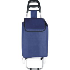 Shopper bag damskie: Torba „Clichy” w kolorze granatowym na zakupy – 35 x 95 x 28 cm