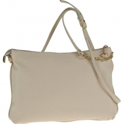 Skórzana torebka w kolorze beżowym - 28 x 20 x 4 cm. Brązowe torebki klasyczne damskie Classe Regina, w paski, z materiału. W wyprzedaży za 227,95 zł.