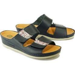 DR. BRINKMANN 701364-5 blau, klapki profilaktyczne damskie. Klapki damskie ze skóry. Za 229,90 zł.