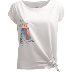 T-shirt damski TSD635 - biały - Outhorn. Białe koszulki damskie Outhorn, na imprezę, bez wzorów, bez kołnierzyka, bez rękawów. W wyprzedaży za 39,99 zł.