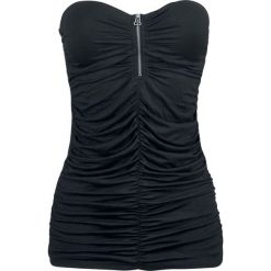 Topy damskie: Fashion Victim Zipped Offshoulder Top Offshoulder czarny