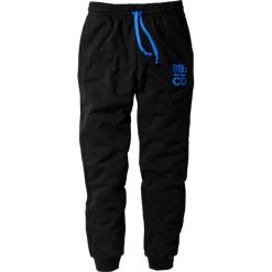 Spodnie dresowe Slim Fit bonprix czarny. Czarne spodnie męskie bonprix, s, z nadrukiem, z dresówki. Za 74,99 zł.