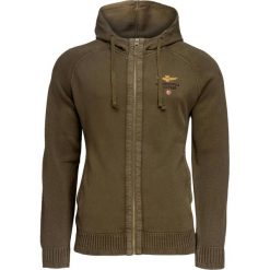 Bluza AERONAUTICA MILITARE Zielony. Zielone bluzy męskie marki Aeronautica Militare, z haftami, z kapturem, bez rękawów, z kapturem. W wyprzedaży za 602,00 zł.