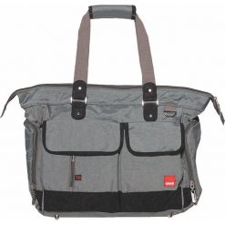 Torebki klasyczne damskie: Torba „Baggy” w kolorze szarym na akcesoria do przewijania – 35 x 32 x 15 cm