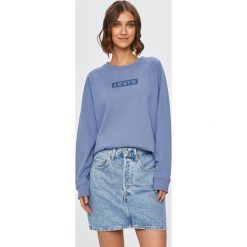Levi's - Bluza. Niebieskie bluzy damskie Levi's®, s, z nadrukiem, z bawełny, bez rękawów, bez kaptura. Za 279,90 zł.
