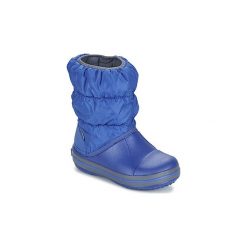 Śniegowce Dziecko Crocs WINTER PUFF BOOT KIDS. Niebieskie kozaki dziewczęce marki Crocs. Za 143,20 zł.