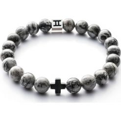 Bransoletki damskie: Bransoletka Gemini Classic Cross Grey C10-G