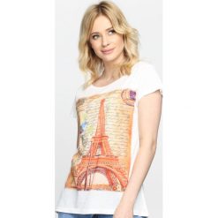 T-shirty damskie: Kremowy T-shirt Sweet Memories