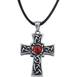 EtNox Hard and Heavy Eyed Cross Naszyjnik srebrny. Szare naszyjniki męskie marki etNox Hard and Heavy, srebrne. Za 62,90 zł.