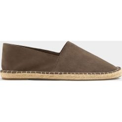 Espadryle męskie: Brązowe zamszowe espadryle