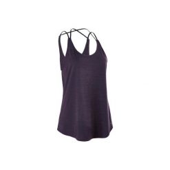Top do tańca fitnessowego damski. Różowe topy damskie marki DOMYOS, bez wzorów, z elastanu, bez kołnierzyka. Za 49,99 zł.