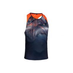 Koszulka bez rękawów do biegania męska. Niebieskie koszulki sportowe męskie marki KALENJI, xl, z poliesteru, bez rękawów, do biegania. Za 59,99 zł.