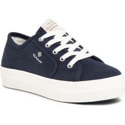 Tenisówki GANT - Leisha 20538440 Hampton Blue G69. Niebieskie półbuty damskie GANT, bez wzorów, z gumy, bez zapięcia. Za 299,00 zł.