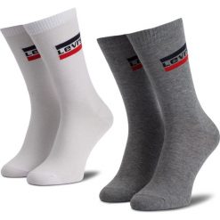 Zestaw 2 par wysokich skarpet unisex LEVI'S - 983041001 062. Szare skarpetki damskie Levi's®, bez wzorów, z elastanu. Za 44,99 zł.