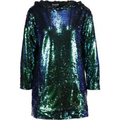 Bluzy rozpinane damskie: Liquor N Poker SEQUIN HOODIE Bluza z kapturem green