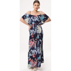 Granatowa Sukienka Ductile. Niebieskie sukienki damskie Born2be, s, eleganckie, maxi. Za 59,99 zł.