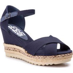 Espadryle REFRESH - 69811 Navy. Niebieskie espadryle damskie Refresh, bez wzorów, ze skóry ekologicznej, bez obcasa, na obcasie. W wyprzedaży za 139,00 zł.
