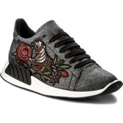 Sneakersy HEGO'S MILANO - 1006 Glitter Fine Nero/Mezza Tigre. Szare półbuty damskie Hego's Milano, na co dzień, bez wzorów, ze skóry, bez obcasa, na płaskiej podeszwie, bez zapięcia. W wyprzedaży za 339,00 zł.