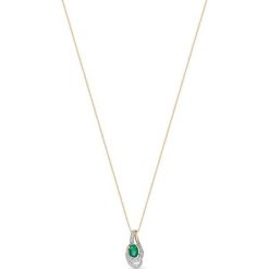 W.KRUK PROMOCJA Wisiorek Złoty - złoto 585, Diament 0,05ct,szmaragd - ZHH/WB+21BK. Żółte zawieszki damskie W.KRUK, z diamentem, złote. W wyprzedaży za 740,00 zł.