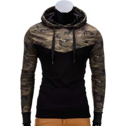Bejsbolówki męskie: BLUZA MĘSKA Z KAPTUREM B670 – BRĄZOWA
