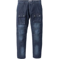Jeansy męskie: Lekkie dżinsy bojówki Regular Fit Straight bonprix ciemnoniebieski