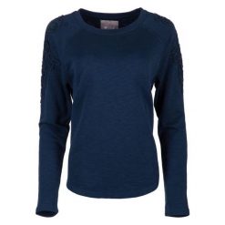 Mustang Bluza Damska Xs Ciemnoniebieski. Niebieskie bluzy damskie Mustang, xs, w koronkowe wzory, z koronki, bez rękawów, bez kaptura. W wyprzedaży za 209,00 zł.