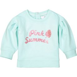 Bluza z moltonu 1 miesiąc - 3 latka. Niebieskie bluzy dziewczęce marki La Redoute Collections, z elastanu, z długim rękawem, długie. Za 64,64 zł.