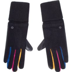 Rękawiczki Damskie DESIGUAL - 20WAAK03 2000. Czarne rękawiczki damskie Desigual, bez wzorów, z poliesteru. Za 149,00 zł.