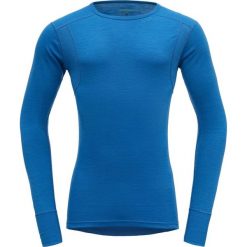 Devold koszulka męska Hiking Man Shirt Blue XL. Niebieskie koszulki męskie termoaktywne Devold, xl, bez wzorów, z wełny, bez kołnierzyka, z długim rękawem, długie, outdoorowe. Za 359,00 zł.