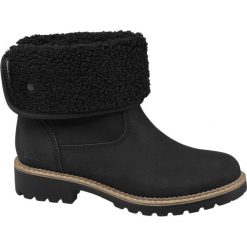 Botki damskie Bench czarne. Czarne botki damskie Bench, ze skóry, bez obcasa, bez zapięcia. Za 239,90 zł.