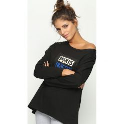Bluzy rozpinane damskie: Czarna Bluza Best City